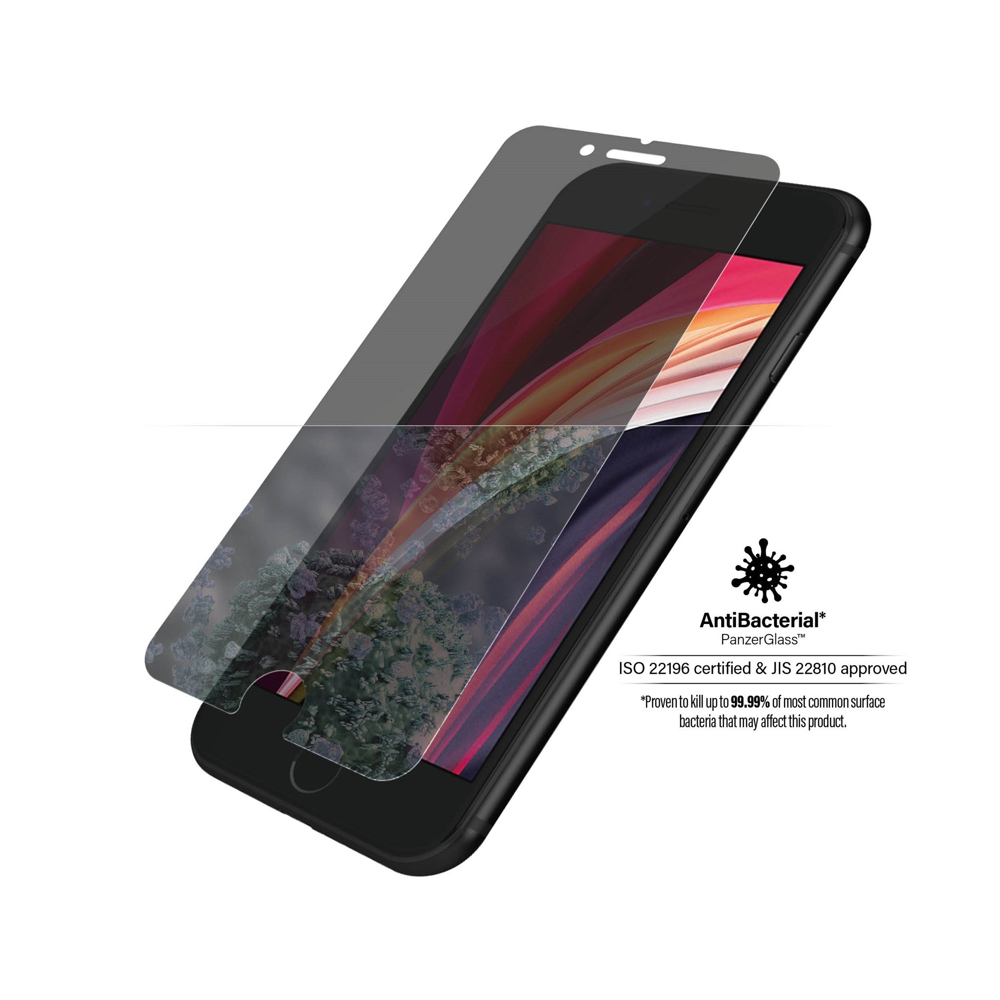 PanzerGlass® Privacy Skærmbeskyttelse iPhone SE (2020/2022) | 8 | 7 | 6 | 6s | Standard Fit